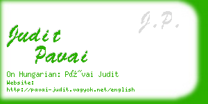 judit pavai business card